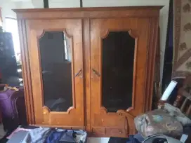 LEMARI JATI 2 PINTU, UNIK MURAH