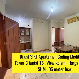 Dijual 3 Kamar Apartemen Gading Mediterania Furnish TERMURAH 810 JT