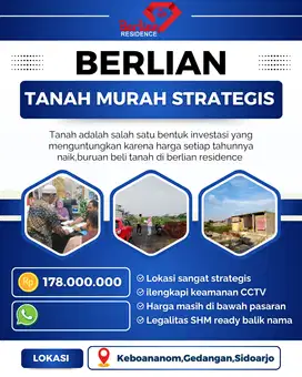 TANAH MURAH SIAP BANGUN DAN STRATEGIS CEPAT SUDAH SHM