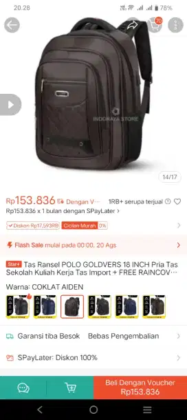 Tas polo coklat new