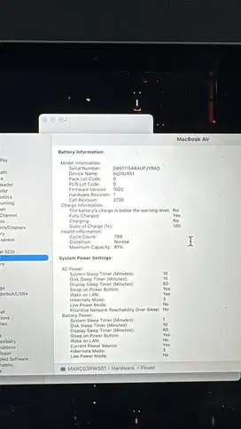Macbook air M1 2020