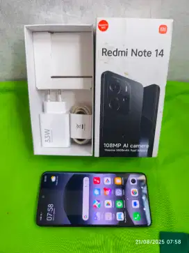 Redmi Note 14 4G 8/256 Fullset ori segel garansi On