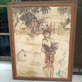 Lukisan Bali Jago dan Jago karya Sutan Chaidir