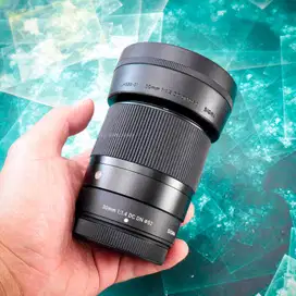 Sigma 30mm F1.4 DC DN for Fuji Fujifilm. Fullset Mulus