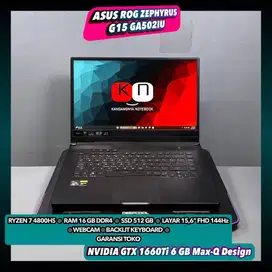 Asus Rog Zephyrus G15 GA502IU Ryzen 7 4800HS GTX1660Ti Ram16/512GB