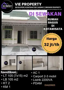 Disewakan Rumah Bagus di Kota Wisata