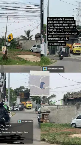 Dijual tanah pinggir jalan cocok tuk usaha atau buat cluster