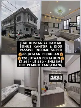 JUAL KOST KOSAN 24 KAMAR DI KOTA TANGERANG DEKAT TANG CITY MALL