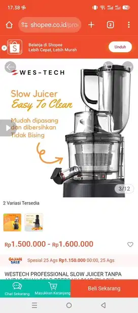 Slow juicer westech