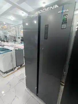 Kulkas Modena Side by Side DP 0 Bisa Cicilan syarat cukup KTP aja