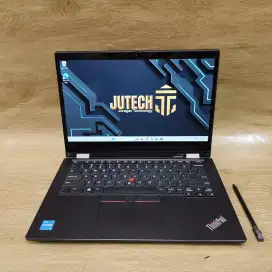 Laptop Lenovo Thinkpad touchscreen+layar lipat Core i3 Gen 11 Ram 8GB