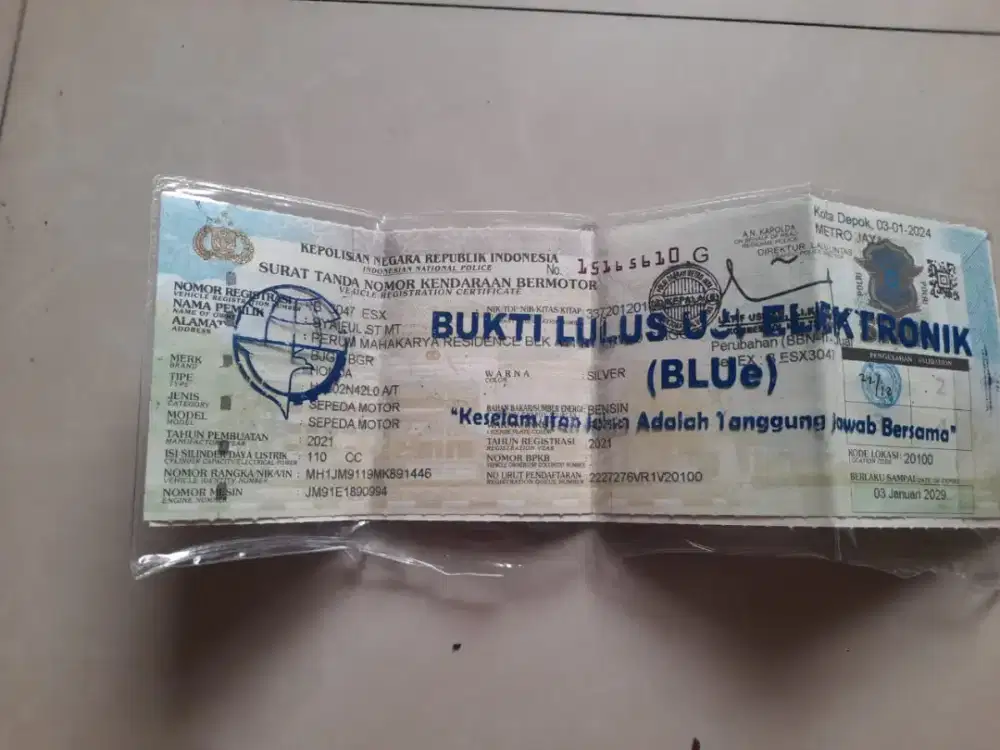 Dijual NEGO MOTOR BEAT TH 2021 STNK JANUARI 2029