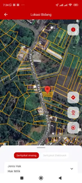 Tanah Siap Bangun SHM 397 m² Jl Raya Muncul Banyubiru Kab. Semarang