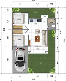 3menit UAD, Rumah Minimalis 2KT