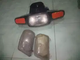 TOTOK GRAND 1 SET DEPAN BELAKANG LAMPU KONDISI BAGUS BONUS 2 LAMPU