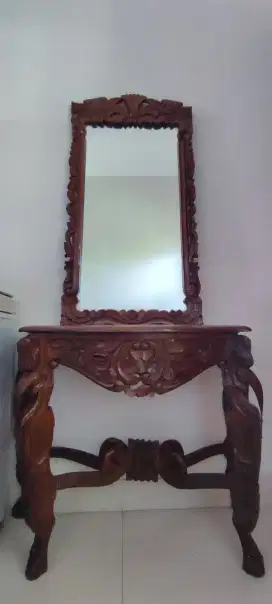 CONSOLE TABLE SET MIRROR (ANTIQUE)