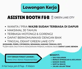 Lowongan Asisten Booth Green Lake