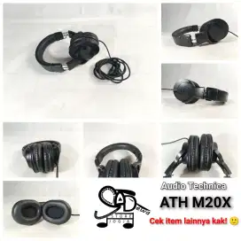ATH M20x M 20 X AUDIO TECHNICA HEADPHONE MONITORING MONITOR Flat