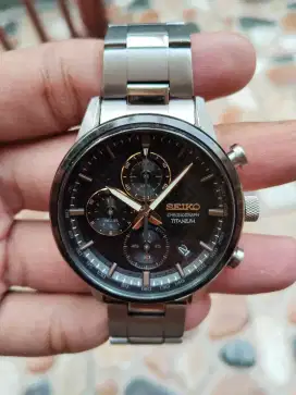 Seiko Chronograph SSB391P1 Black Dial Titanium