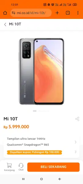 Xiaomi 10 T full original dari baru