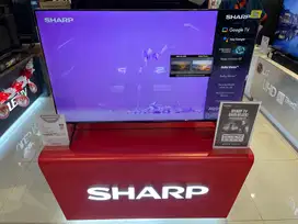 CICILAN TV SHARP QLED GOOGLE 4K 50 INCH