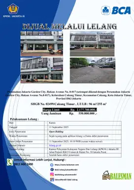 DIJUAL RUMAH MELALUI LELANG WILAYAH DKI JAKARTA