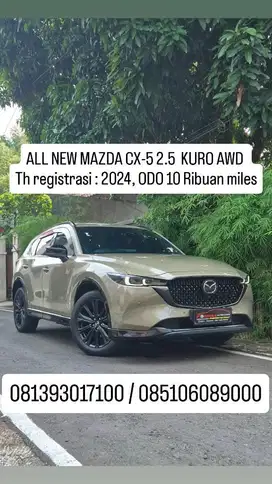 odo 10 rb an miles, ALL NEW MAZDA CX-5 2.5 KURO AWD 4x4, th reg2024