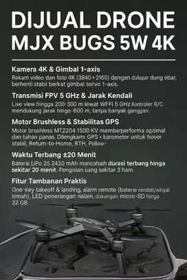 Drone MJX Bugs 5W 4K