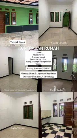 Rumah 3kt 2km garasi deket sespima lembang langensari