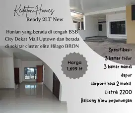 Rumah Gress 2LT Kedaton Pusat Kota BSB City Dkt BRON Uptown Dibawah 2M