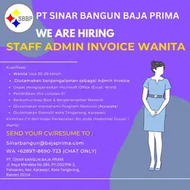 DI CARI CEPAT Staff Admin INVOICE Wanita