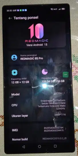 JUAL CEPAT HP GAMING NUBIA REDMAGIC 8S PRO