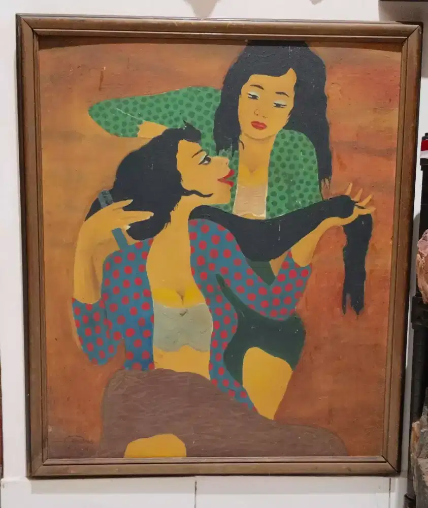 Lukisan Kanvas Lawas Karya  Hendra Gunawan