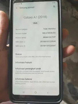 Jual cepat Samsung A7 (2018)