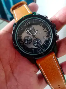 Jam tangan Fossil strap kulit crono aktif