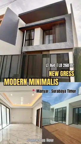 DIJUAL RUMAH BARU GRESS MEWAH DI MANYAR DKT PETRA, GM, ITS, MERR