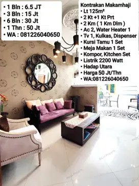 Sewa Rumah Bisa Bulanan Area Makamhaji, Dekat Laweyan, Purwosari