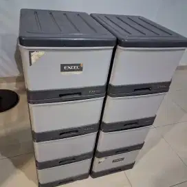 Lemari Plastik 4 Susun Excel Lion Star Laci Drawer Container