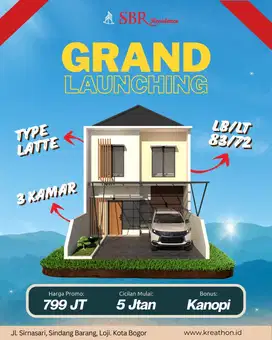 Rumah 2 lantai 3 kamar tidur termurah di kota Bogor