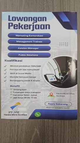 Lowongan Marketing