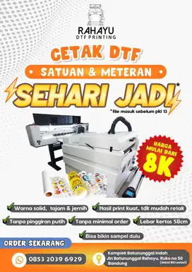 Terima Print & Pres DTF Satuan & Meteran