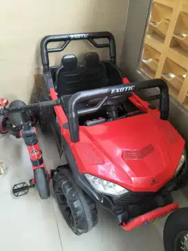 Mobil Aki remote + sepeda push bike