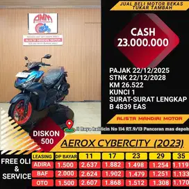 KREDIT DP 1JT AEROX CYBERCITY TH 2023 PLAT DEPOK