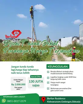 tanah kavling murah gedangan sidoarjo