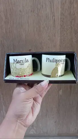 Mug mini starbucks Original Manila Phillipine Set of 2 demitasse