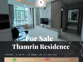 Dijual Apartement Thamrin Residences 3 Bedrooms Furnished Tower D