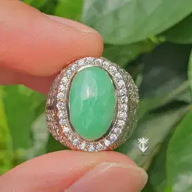 Batu Mulia Natural Jadeite Jade Type A Giok Burma 5.58 Ct SKY Lab Memo