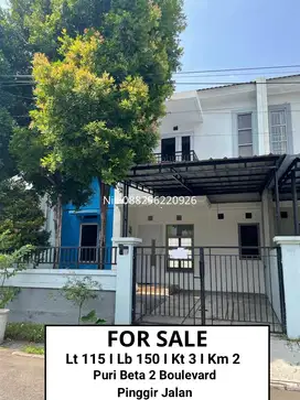Dijual rumah pinggir jalan puri beta 2 deket halte busway