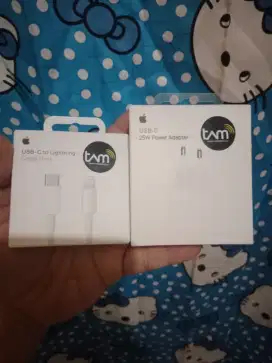 Adaptor Original Tam Iphone 25watt+Kabel Data Tipe C To Lighting(New)