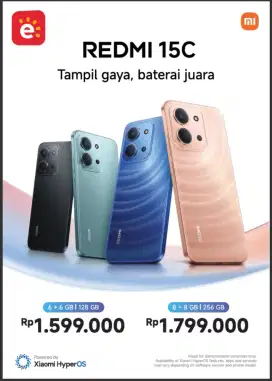 Redmi 15C 6+6 128GB bisa cicilan dan tukar tambah